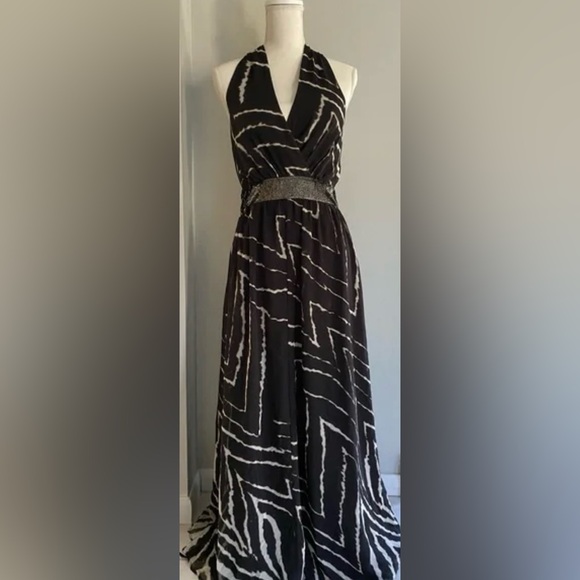 Express | Long Halter Top Gown | Sequin Details | Sz M - Picture 1 of 7